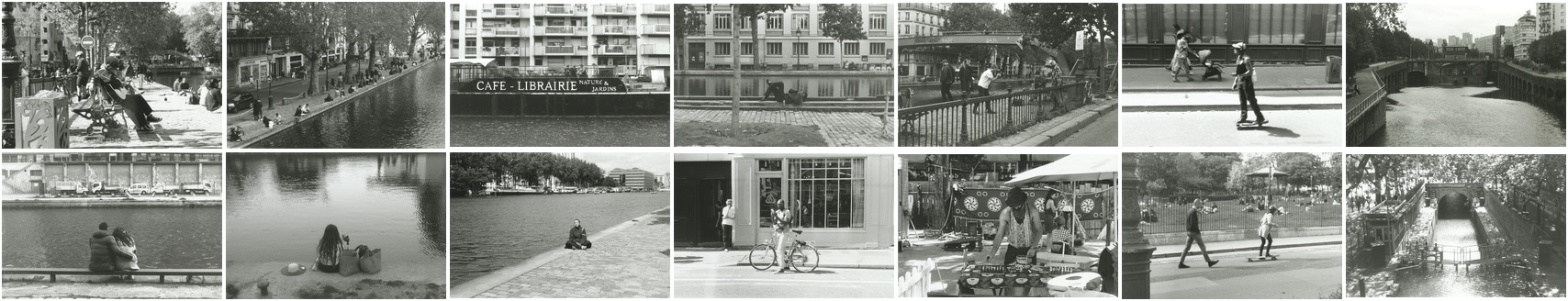 A collection of 14 images from The Canal Project series